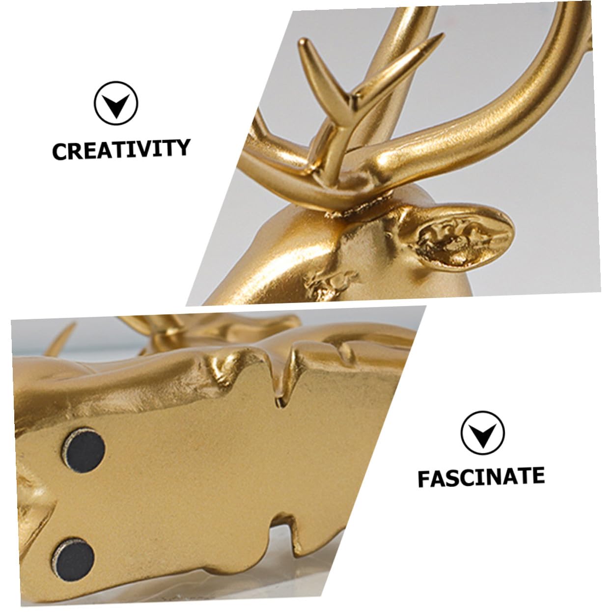 TOYANDONA 2stücke Elch Weihnachtsschmuck aus Kunstharz Dekorative Elchfigur für Tischdeko Weihnachtsdekoration für Heimpartys