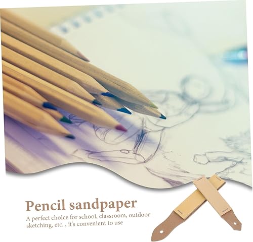 Miniatura 6 de Ciieeo 4 unids suministros de boceto sacapuntas lápiz papel de lija punta de lápiz tablero de arena papel de lija sacapuntas lápiz bocetos