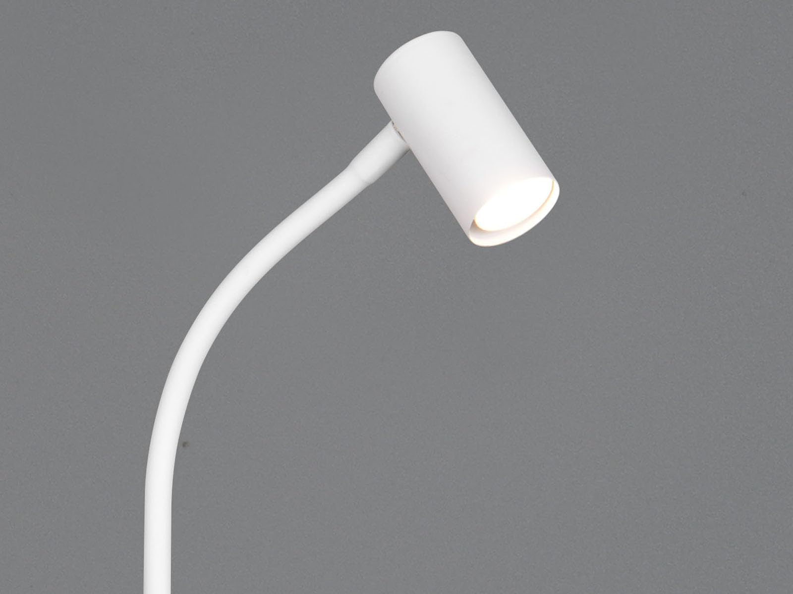 meineWunschleuchte Wąska lampa stojąca, biała, możliwość ściemniania, elastyczna regulacja punktowa, wysokość 133,5 cm