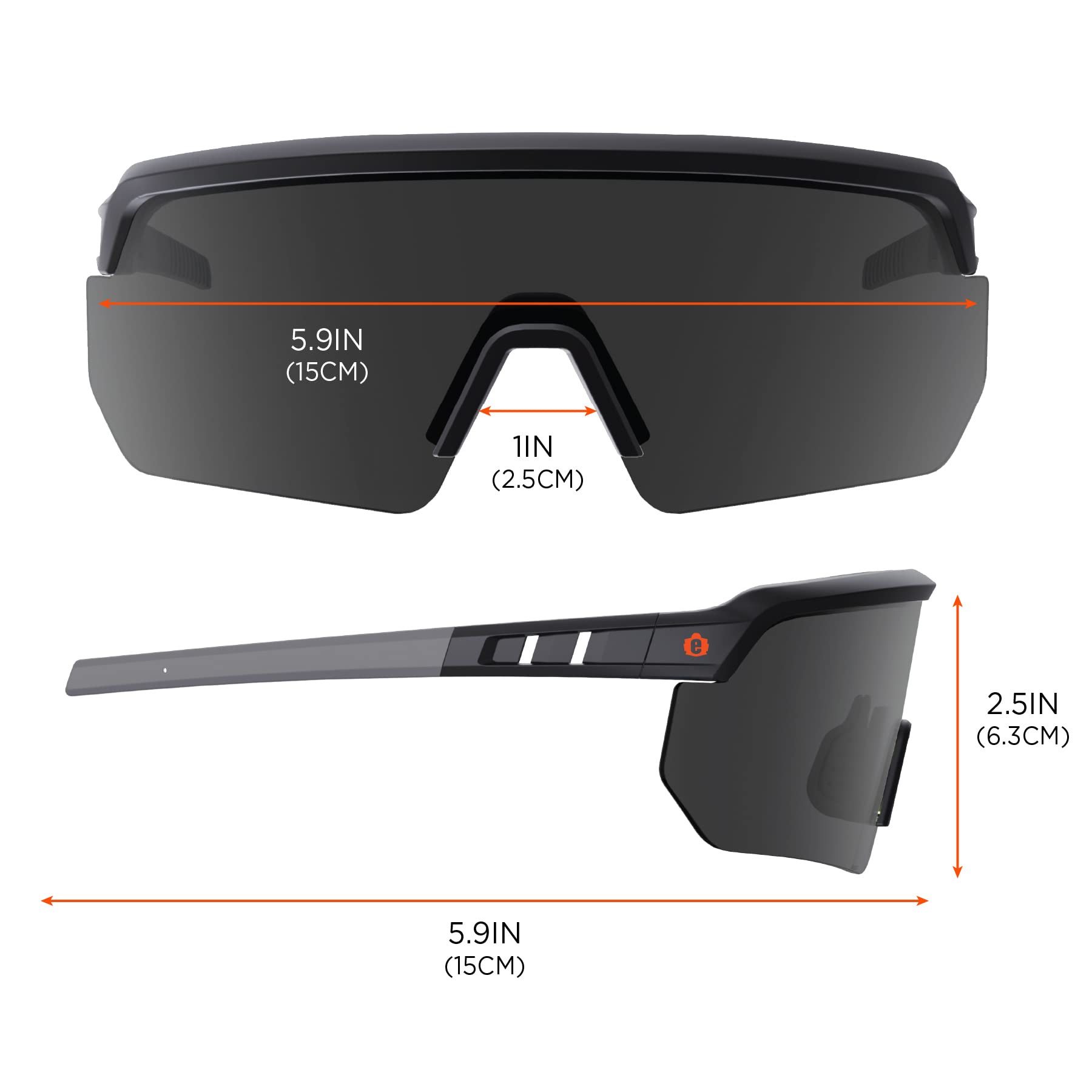 Ergodyne Skullerz Aegir Safety Glasses, Sunglasses Gafas de sol de seguridad Unisex adulto (Pack de 1)