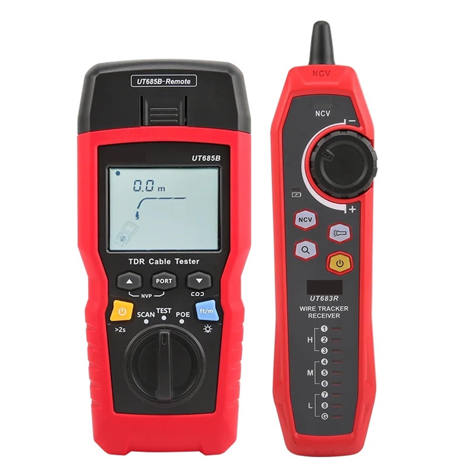 Tester di circuito, Tester for cavi, coppia, cavo di rete coassiale POE, rilevatore di sequenza di lunghezza, adattatore RJ11 RJ45, misuratore digitale