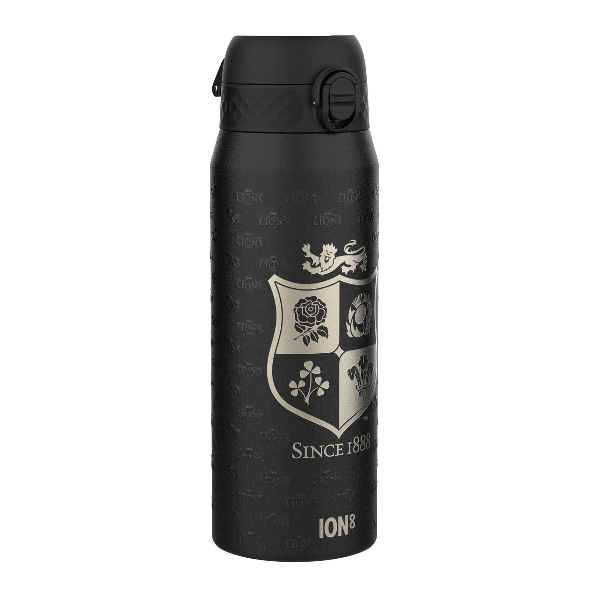 ION8 Thermal Water Bottle (750ml) Leak-Proof & BPA Free Insulated Drinking Bottle, Triple Lock Lid to Prevent Spills, Vacuum Insulated Stainless Steel, British & Irish Lions Rugby's Greatest Journey