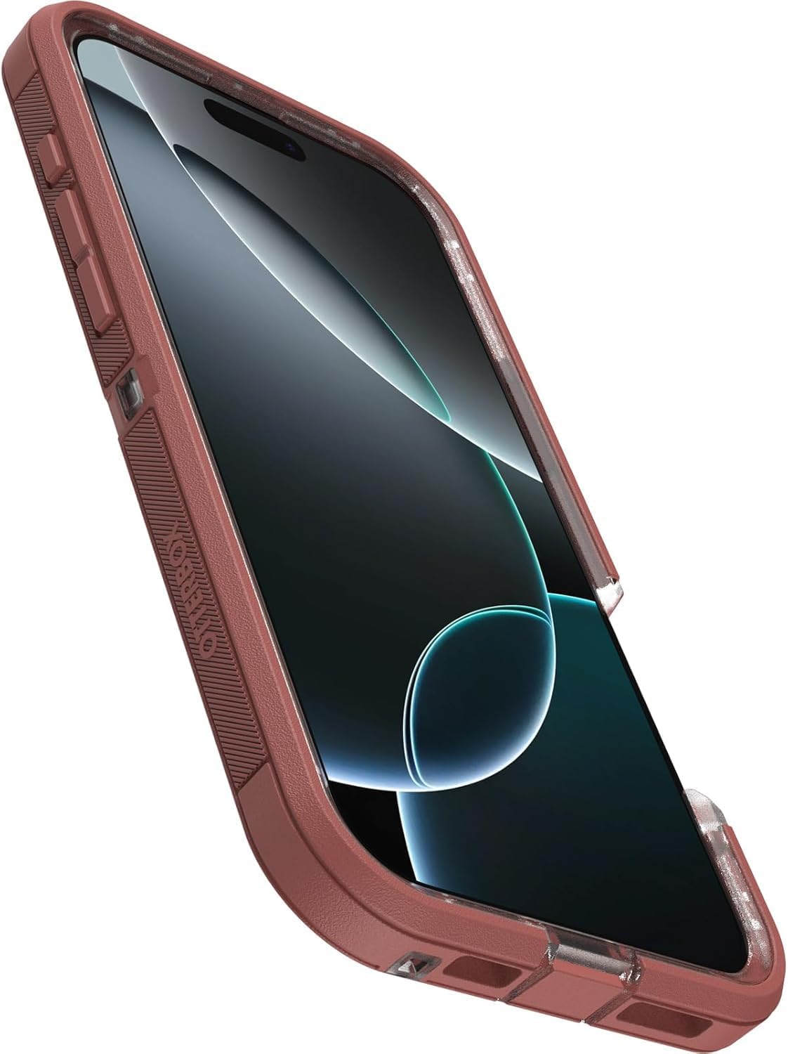 Apple iPhone 16 Pro Max Defender XT Series - Non-Retail Packaging (Brick Red Clear)