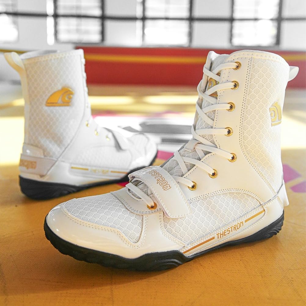 Men's Boxing Shoes Pro MMA Kick Wrestling Boots High Top Fitness Training Fighting Lightweight Adult