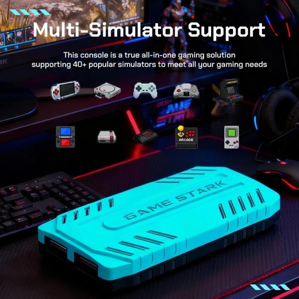 U36 Retro Game Console Stick with 50000+ Classic Games, S905X4 Quad 4K HDMI Plug & Play TV Gaming System, Dual Wireless Controllers, 40+ Emulators – Arcade Gift for Adults & Kids — view 6