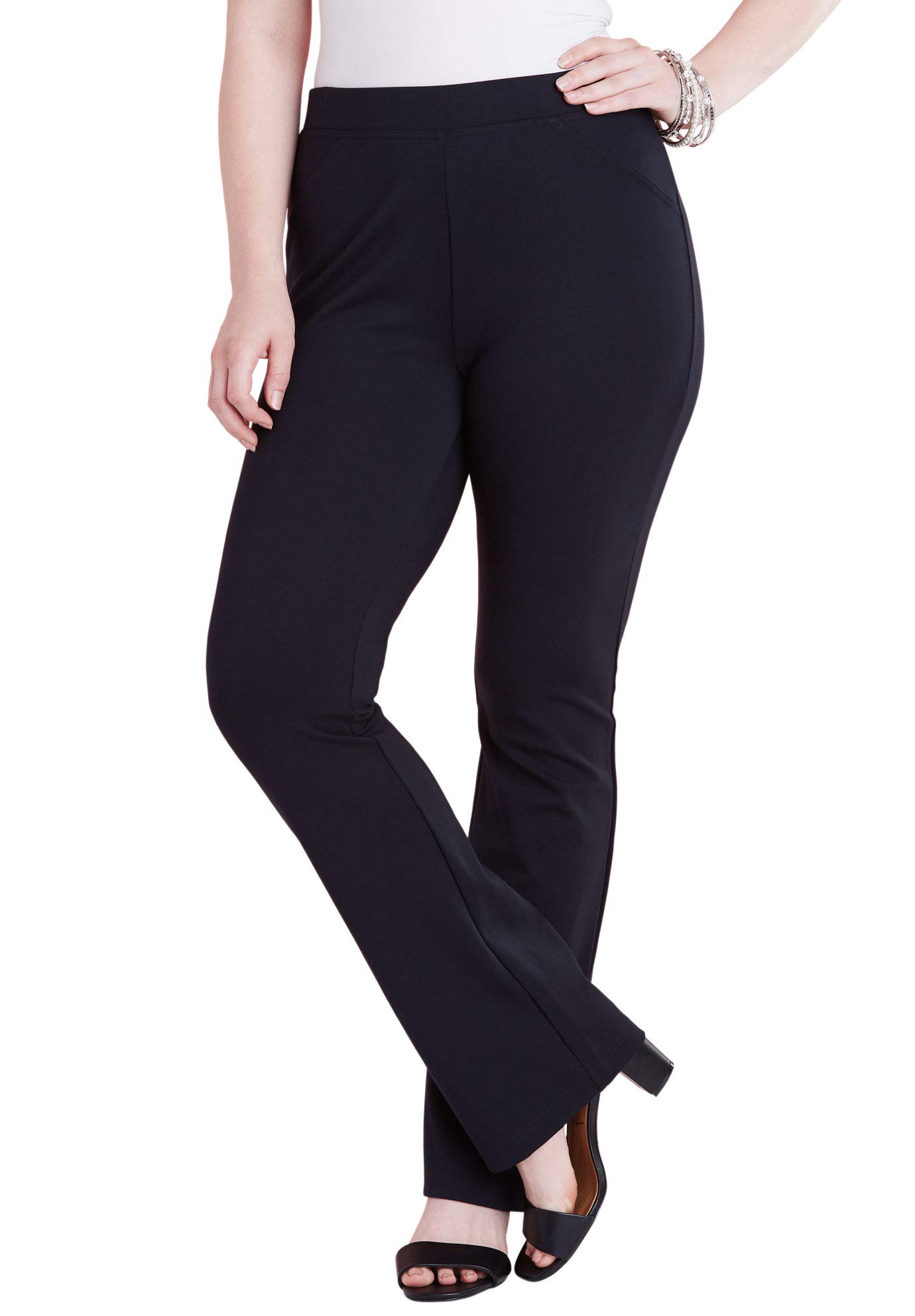 Roamans Womens Plus Size Bootcut Ultimate Ponte Pant