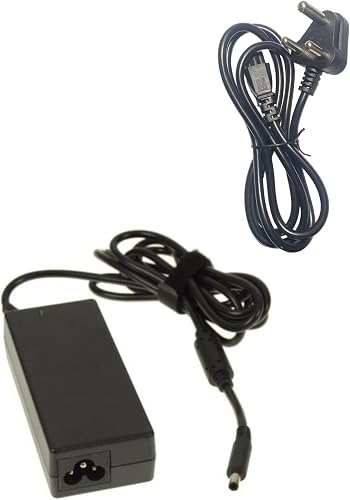 65W Laptop Charger Replacement, Compatible with Dell Inspiron/Latitude/Vostro laptops – 19.5V 3.34A AC Adapter – 4.5×3.0mm Connector Power Adapter with AC Power Cord (C5 Cloverleaf Cable)