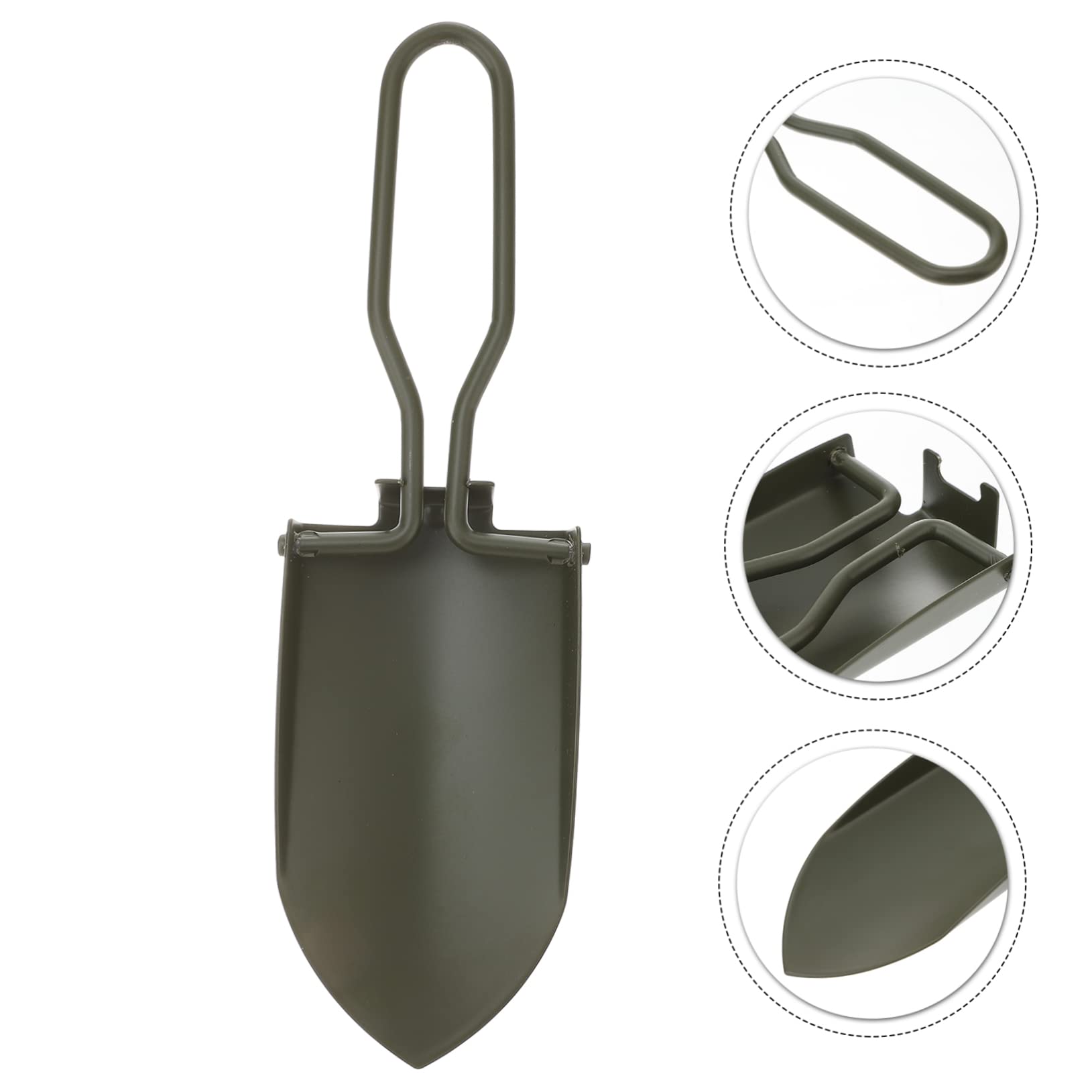 BESPORTBLE 5 Pz Pala da Giardinaggio Vanga Pala per Scavare Pala da Campeggio Pieghevole Cazzuola da Giardino Resistente Giardinaggio Pieghevole Piantare Mini Army Green Acciaio Inossidabile