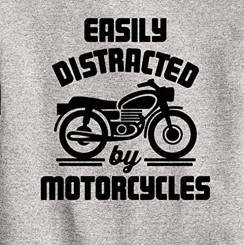 Instant Message - Easily Distracted By Motorcycles - Toddler & Youth Crewneck Fleece Sweatshirt3