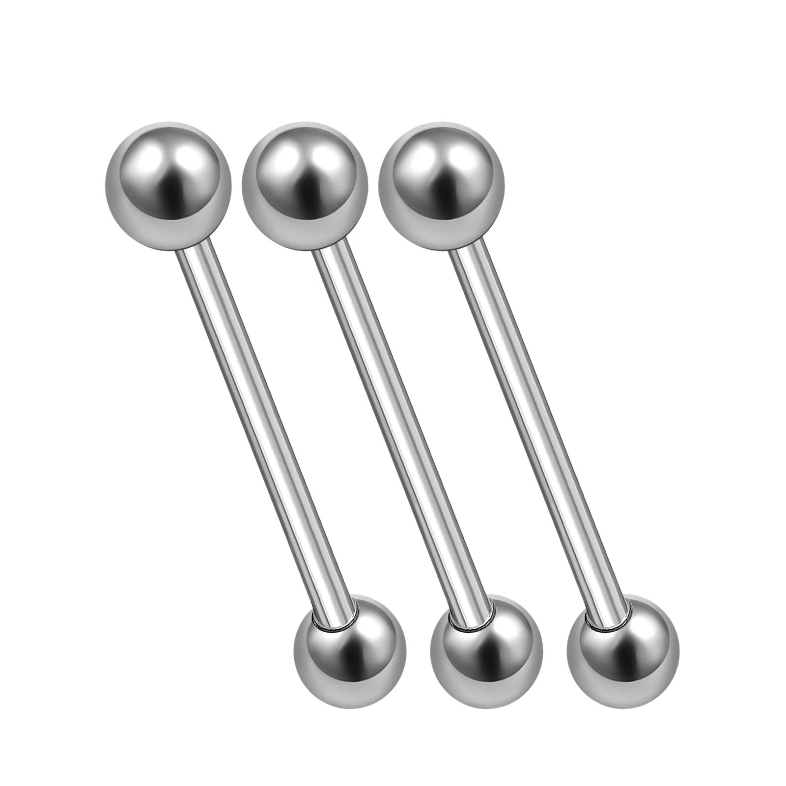 MATIGA3Pcs Surgical Steel 20g-14g Barbell Earrings Piercing Jewelry Helix Eyebrow Daith Cartilage Tragus Rook More Choices