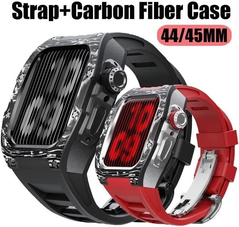 Boîtier de montre en fibre de carbone Apple Watch contre chocs - 2