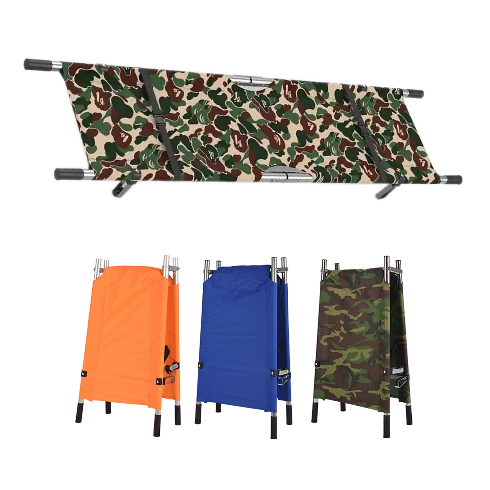 YNIYUJKL Portable Stretcher, Folding Stretcher For Medical Emergency, Stretcher With Heavy Duty Handles, Simple Ambulance Stretcher, Folding Compact Portable Stretcher,Camouflage-A