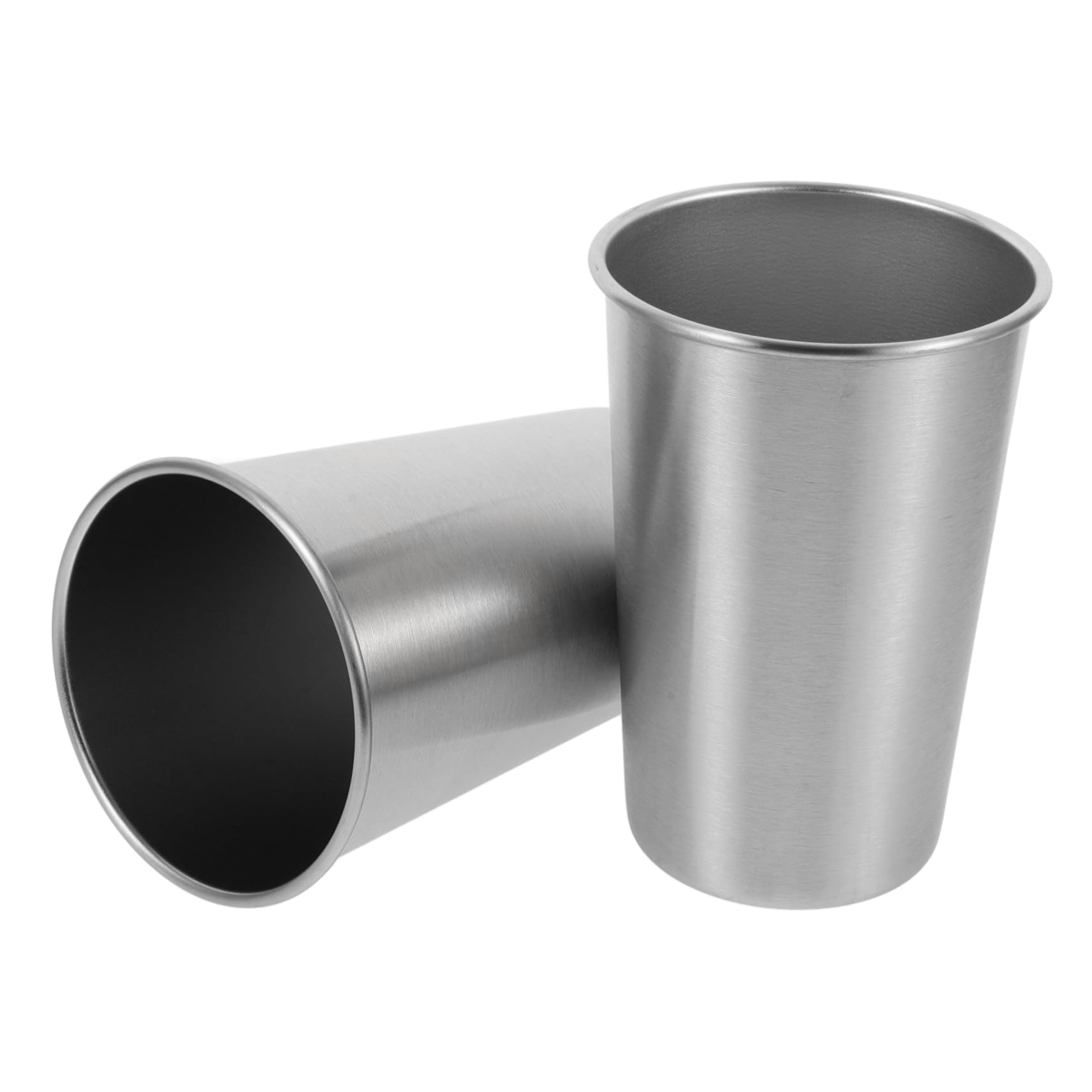 PRETYZOOM 2pcs Stainless Steel Drink Cup Camping Tumblers Picnic Cup Camping Accessory Water Mug Beer Mug Kitchen Supply Stainless Steel Silver re-usable