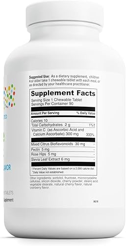 Miniatura 2 de DAVINCI Labs Vitamina C masticable – Suplemento de vitamina C para niños para apoyar el sistema inmunológico, piel sana y bienestar general – con