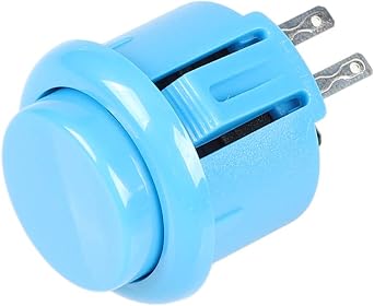 EG STARTS 12x 24mm OEM Arcade Buttons Switch Perfect Replace for Sanwa OBSF-24 Push Button DIY Fighting Stick PC Joystick Games Parts (Each Color of 2 Pieces)