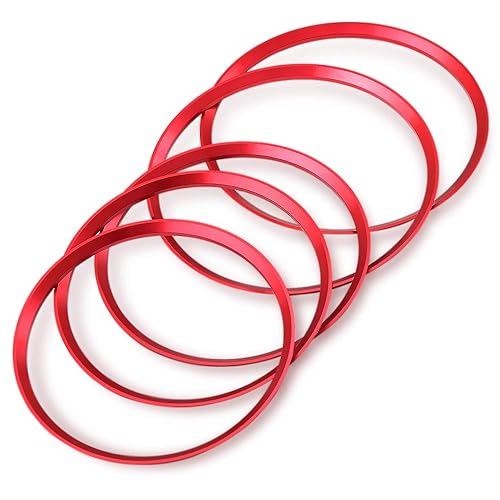 Miniatura 2 de Cubierta decorativa de aluminio para aire acondicionado, 5 unidades, interruptor táctil, operación manual, anodizado rojo