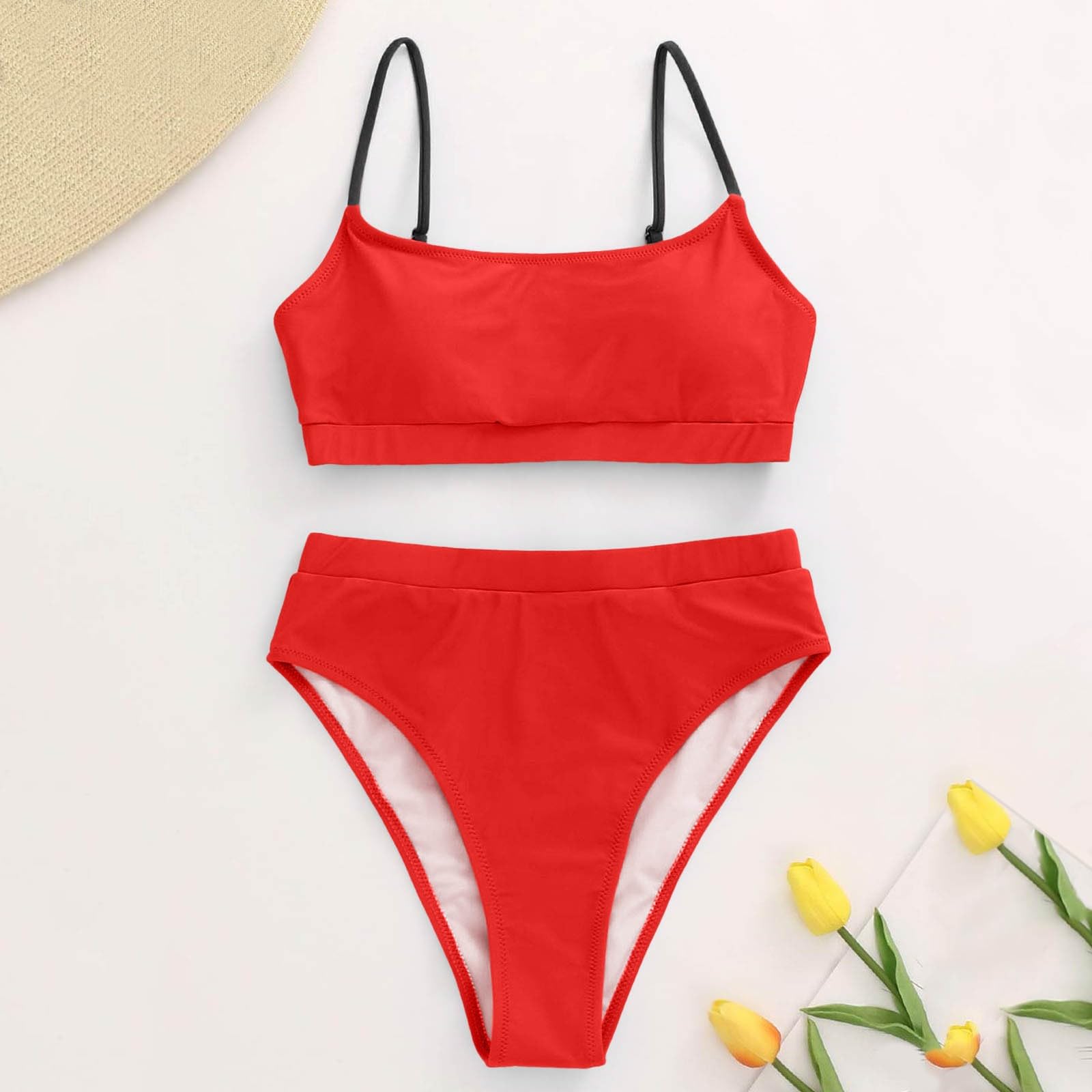 Bikini da donna con allacciatura al collo, push-up sul fondo, due pezzi, viola, XL