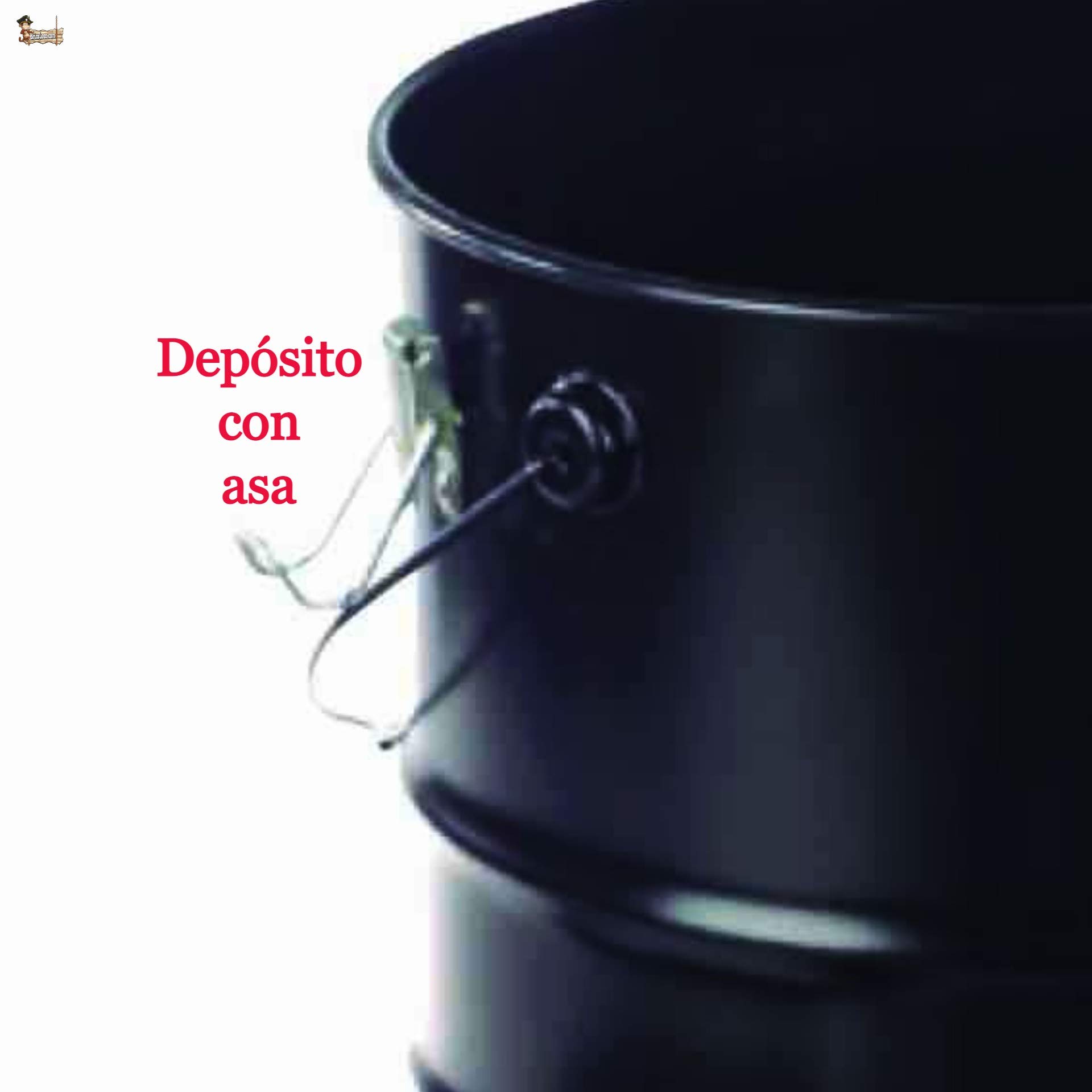 BricoLoco Aspirador de Cenizas para Estufa, Horno, Barbacoa de leña, pellets. Aspiradora Doble Filtro = Filtro de Cartucho + Rejilla Metal. Función soplador. 20 litros. ¡¡¡1.200 WATIOS!!!