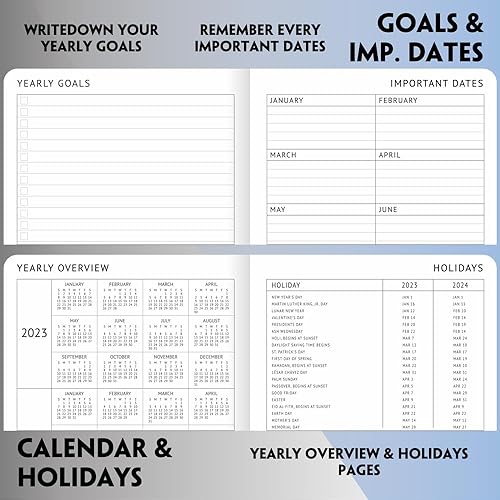 Miniatura 6 de newestor Agenda diaria y mensual 2024 fechada con horario de citas y tareas diarias, 5.7 x 8.25 pulgadas, morado