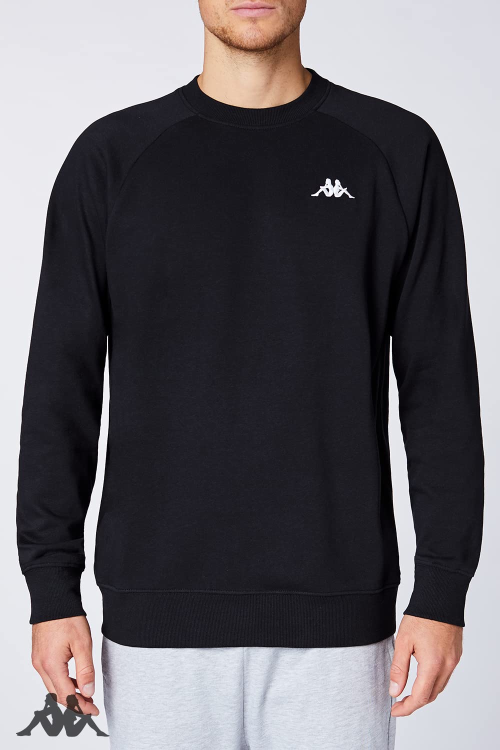 Kappa Vauke - Basic - Sweat-Shirt Unisexe - en Coton - Idéal pour Le Sport et Les Loisirs - dans Les Couleurs : Bleu, Gris et Noir