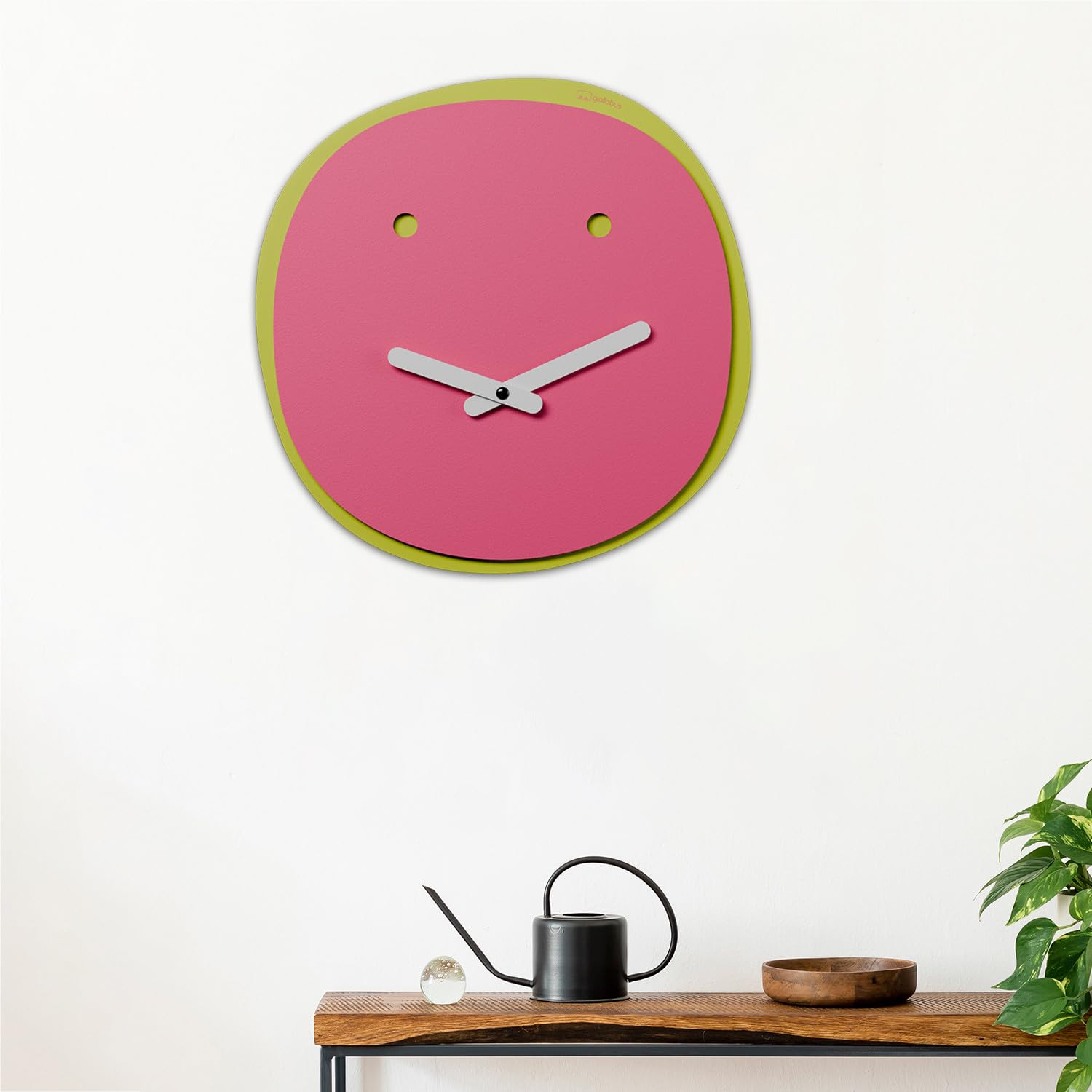Giallobus - Orologio Bilay - Moody - Legno Mdf - Premium 45x45cm - 03 - Pinky - Artigianale Made in Italy - Silenzioso - Idea regalo - Moderni doppio livello