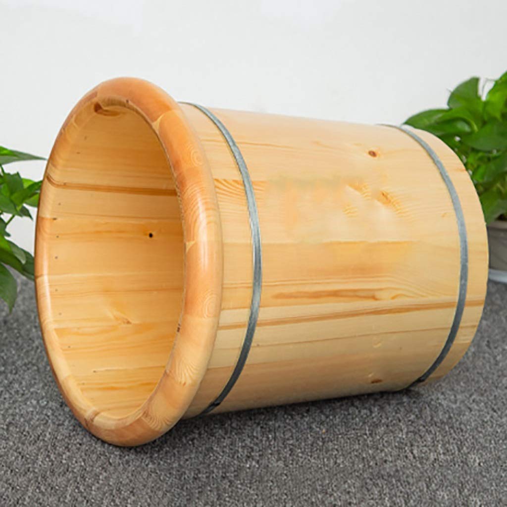 Barile per Piedi,Secchio da Bagno in Legno per Massaggio,Fatto a Mano,Pediluvi Superficie Liscia,Accessori per Il Bagno Anniversario Comfortable Anniversary