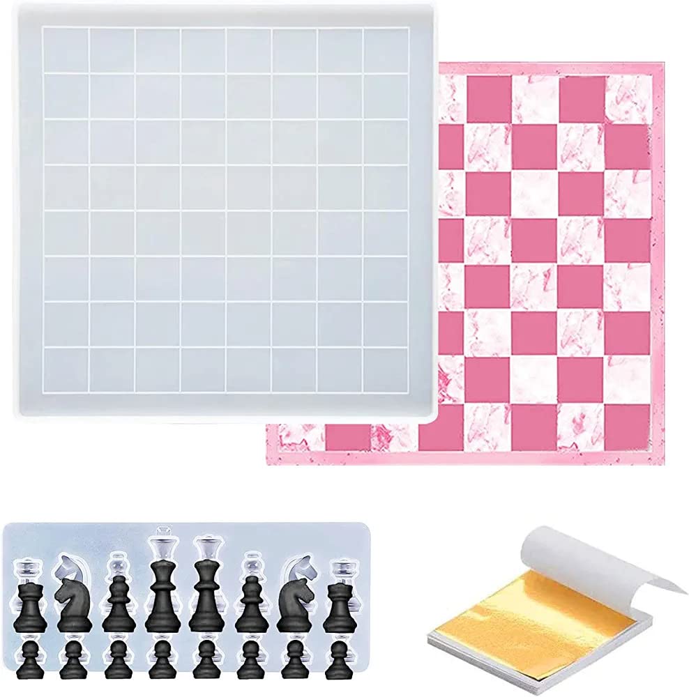 Snoogg Chess Resin Molds Set Including 12in Silicone Checker Chess Board and 3D Piece for Resin Mold/with Finger Cap, Dropper, Pouring Cup and Mixing Stick (B0BSCCGP3V) Amazon Price History, Amazon Price Tracker