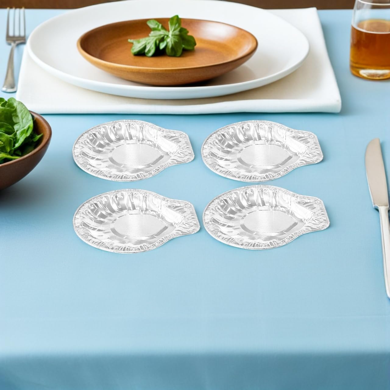 Hemobllo 100 Pièces Moules à Huîtres en Aluminium Jetables, Coquilles pour Cuisson Four et Barbecue, Barquettes pour Coquilles SaintJacques et Fruits de Mer, Plateaux de Service pour Fêtes