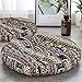 Cojín grande redondo para el suelo, cojín bohemio de meditación grande con mandala redonda, cojín indio para sala de estar, libro de lectura, cuarto de bebé, balcón, 22 pulgadas, café