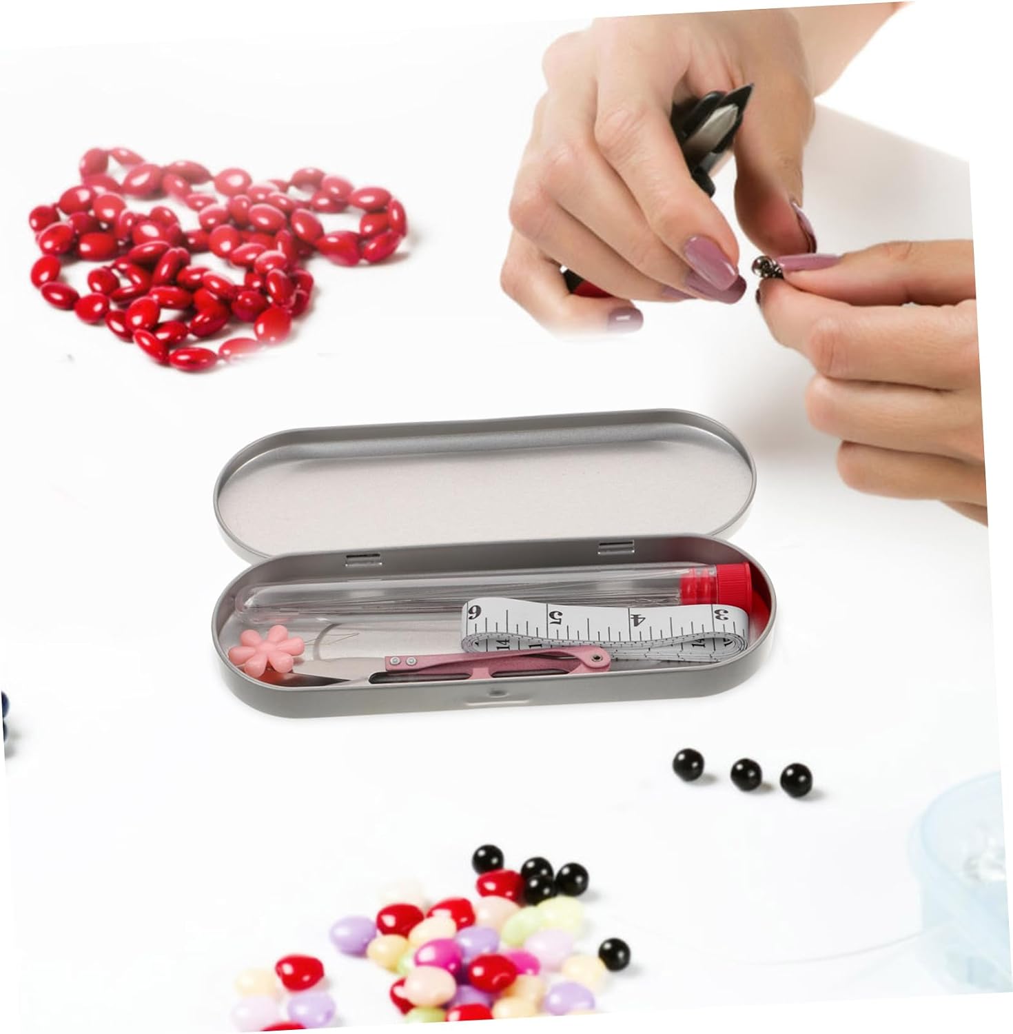 VILLCASE 1set Beading Needles and Threaders Kit Essential Accessories for Jewelry Making Durable for Beading and Embroidery Projects