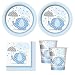 blue Umbrellaphants boy baby shower babyshower Party Supplies - Plates, Napkins, & cups