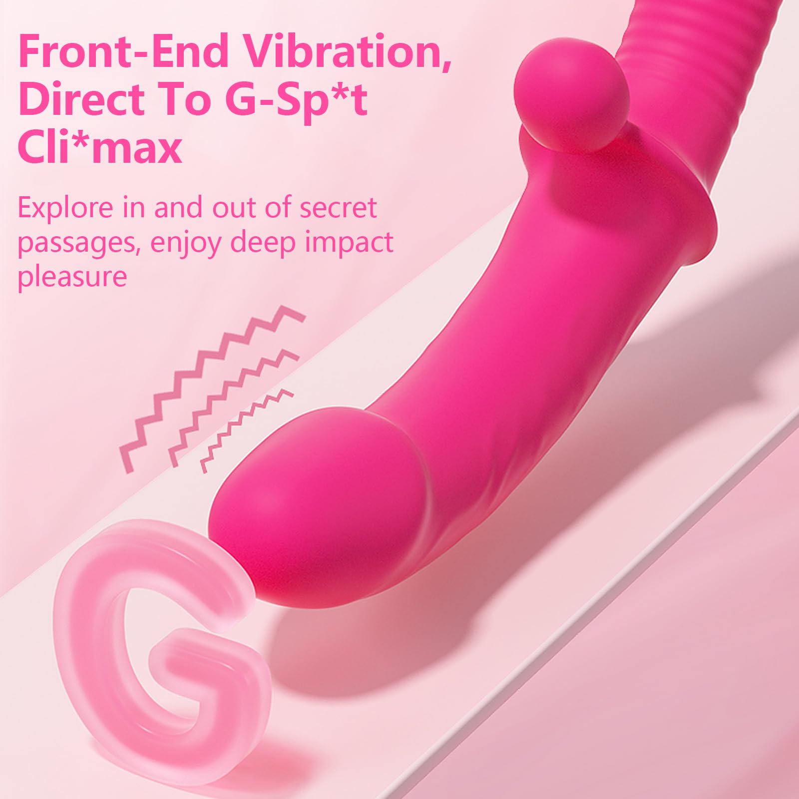 Vibratore in silicone, con 10 modalità di vibrazione e cinturino regolabile - Vibratore G-spot con telecomando, sextoy appositamente progettato per donne, lesbiche e coppie