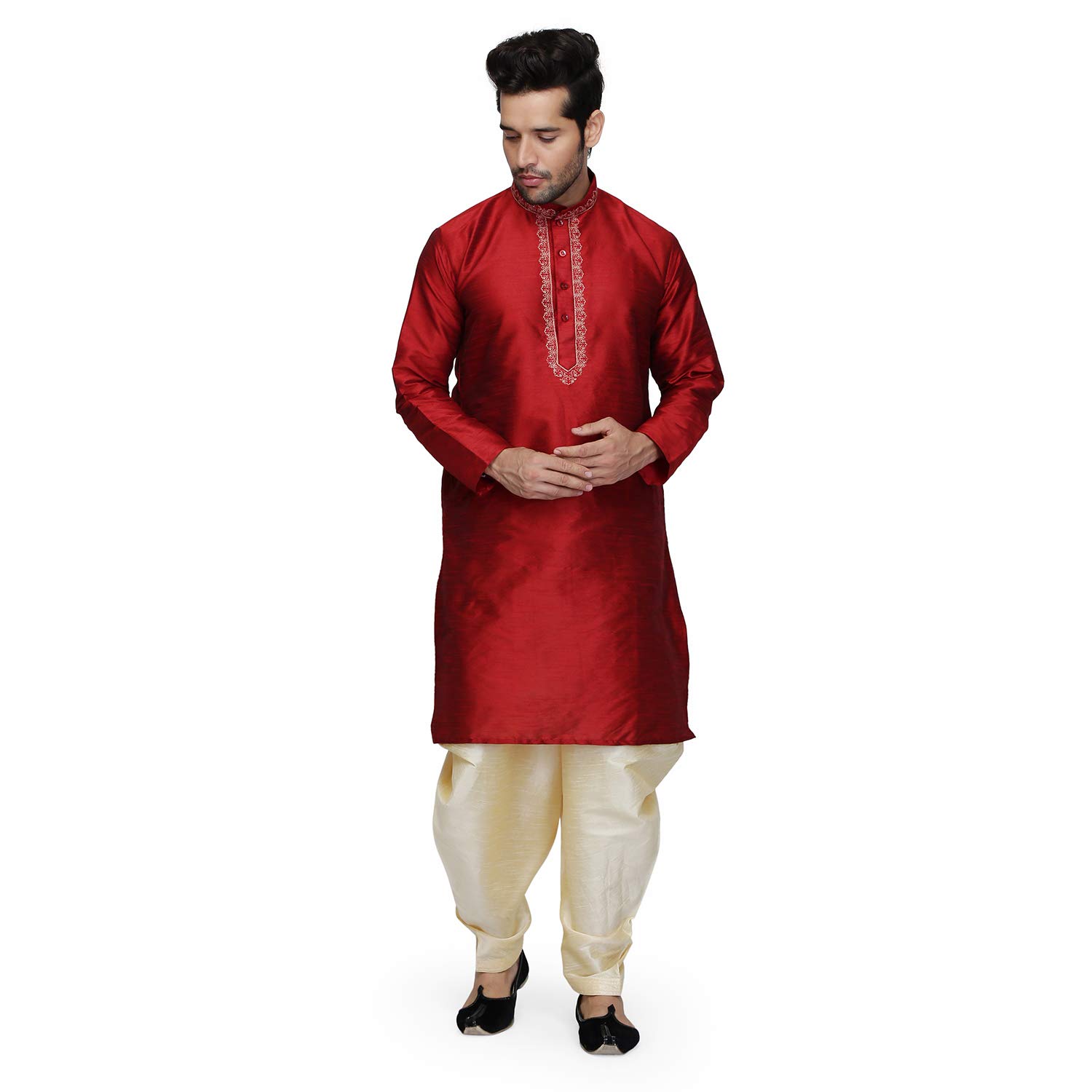 Kurta Salwar para hombre conjunto de ropa tradicional de seda 42 5