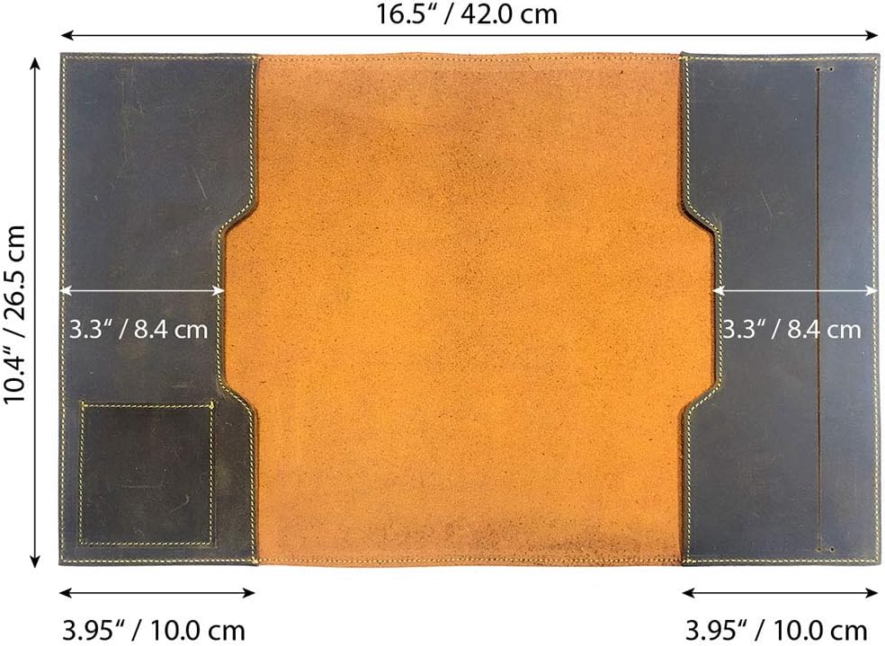 Leather Refillable Journal Cover for Moleskine Cahier XL (19x25 cm), Brown - Image 3