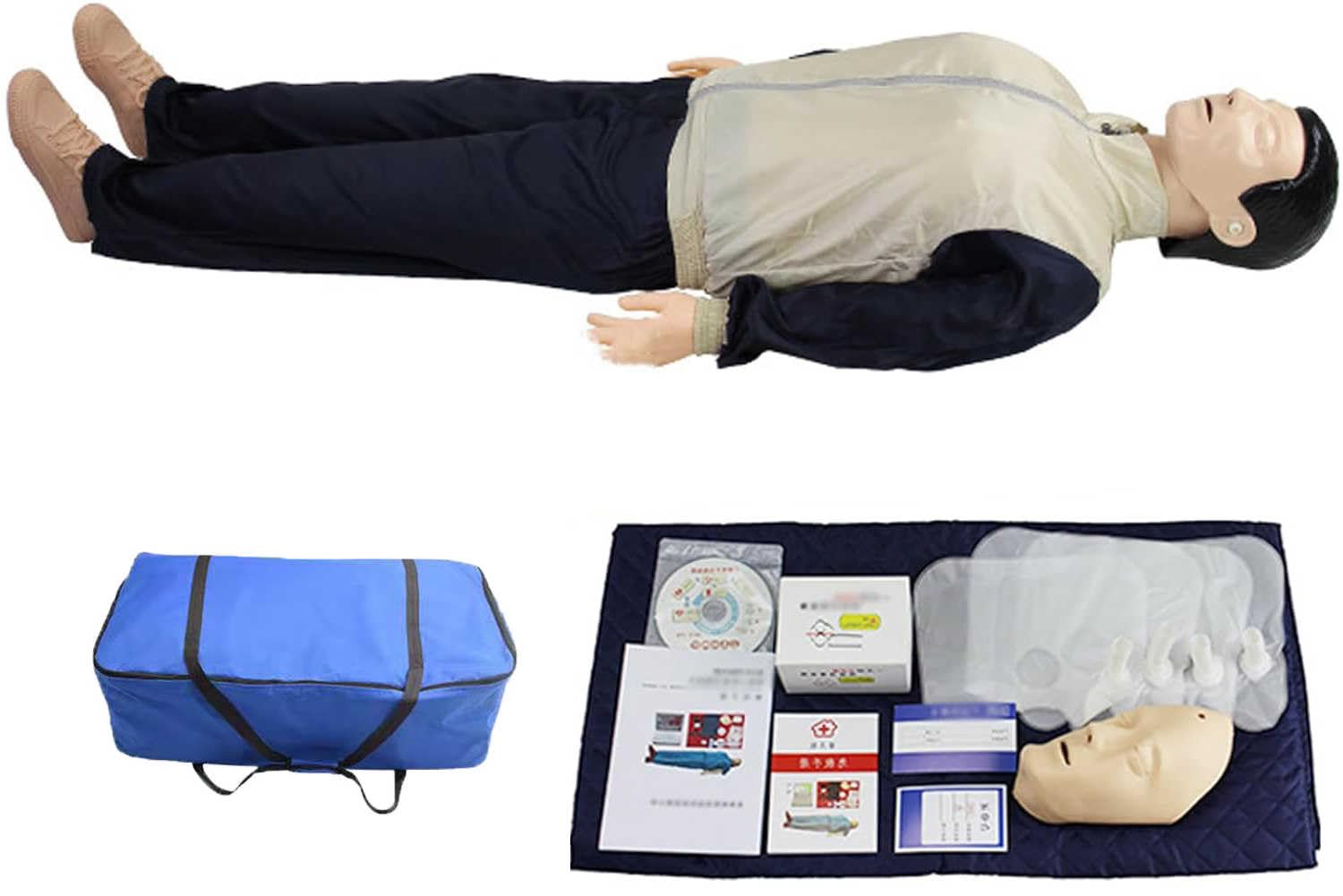 Mannequin de Formation aux Premiers Secours en RCR pour Adultes, modèle de Simulation de réanimation Cardio-pulmonaire, kit de Formation Professionnelle, simulateur factice de RCR