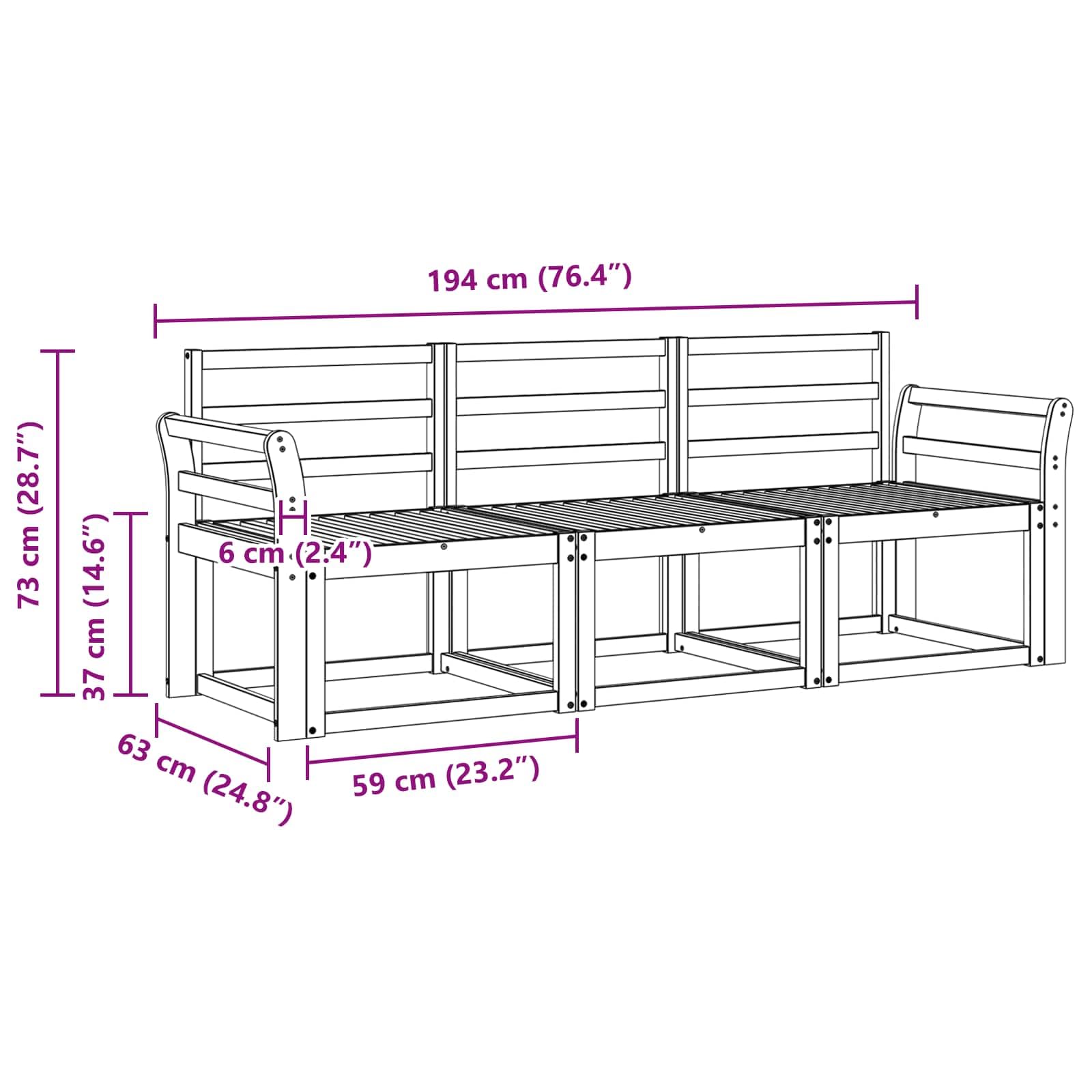 vidaXL Sofa na zewnątrzSofa SekcjaMeble ogrodowe