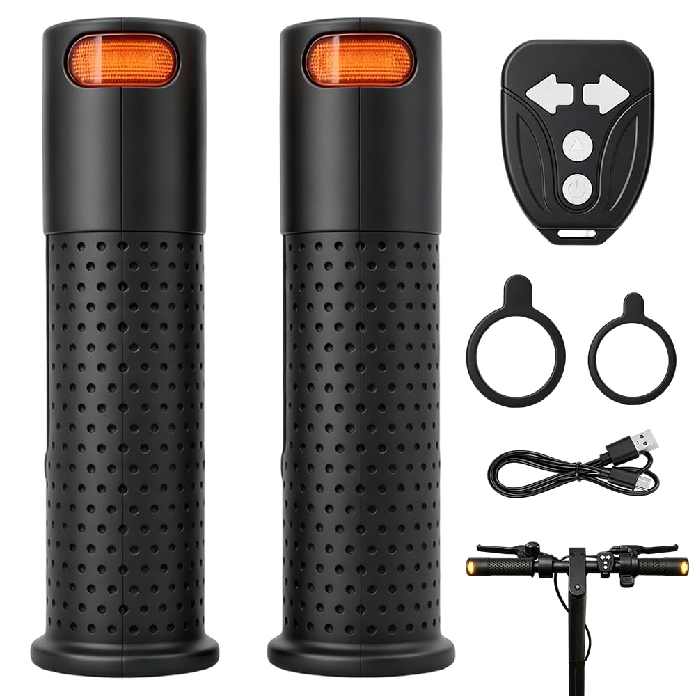 Mineup 2 PCS Indicatori di Direzione per Sooter Elettrici, 22 Mm Manopole per Manubrio Scooter Elettrico, E Scooter Freccia Manico per Xiaomi M365 PRO 1S PRO 2 Mi3 G30 ES4