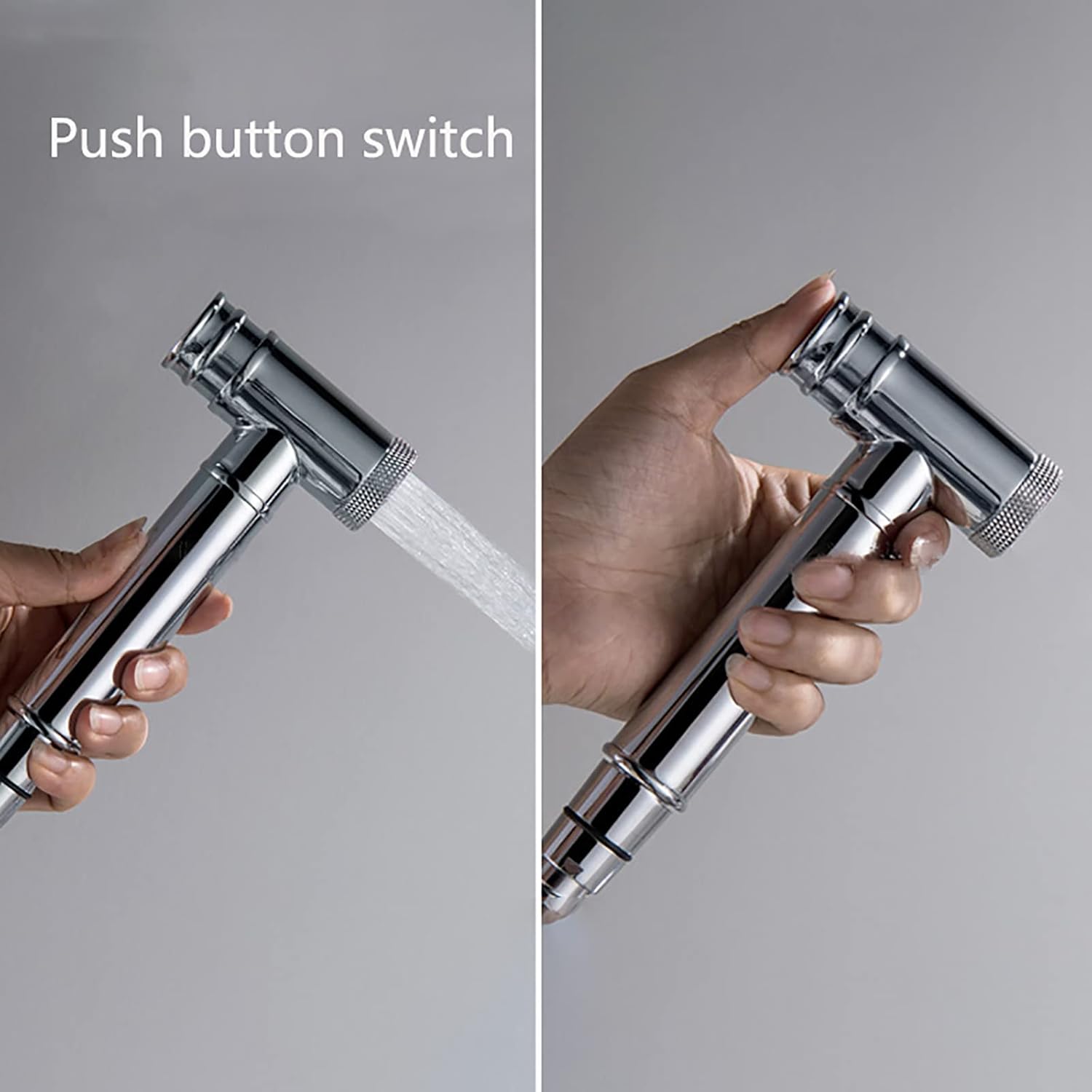 Handheld Bidet Sprayer for Toilet, Brass Cloth Diaper Sprayer Kit Wall Mounted Bidet Sprayer Set with 150cm Shower Hose, Toilet Bidet Sprayer Kit with Hot and Cold Water,Brushed Gold