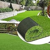 Artificial Grass Turf 2ftx6ft, 1.50” Pile Height Thick Realistic Synthetic Grass Astroturf Fake Grass Carpet Indoor Outdoor for Pets, Play Ground, Pool, Backyard, Patio, Balcony with Drainage Holes