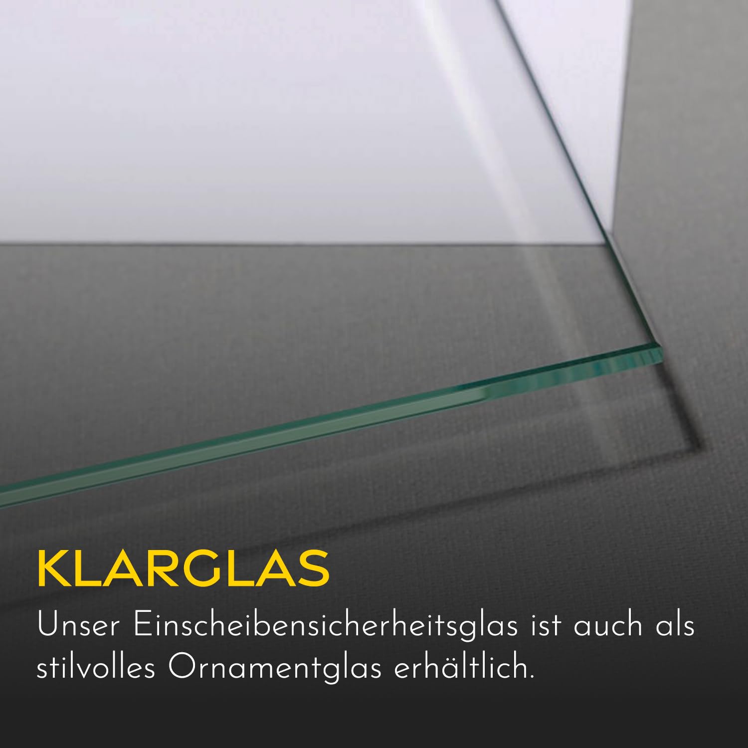 ESG Einscheibensicherheitsglas – Kühlschrank Einlegeboden, Regalboden – 4mm ESG nach Maß – Sicherheitsglas für Schränke, Regale, Vitrinen – Floatglas klar & lichtdurchlässig, pflegeleicht & stabil