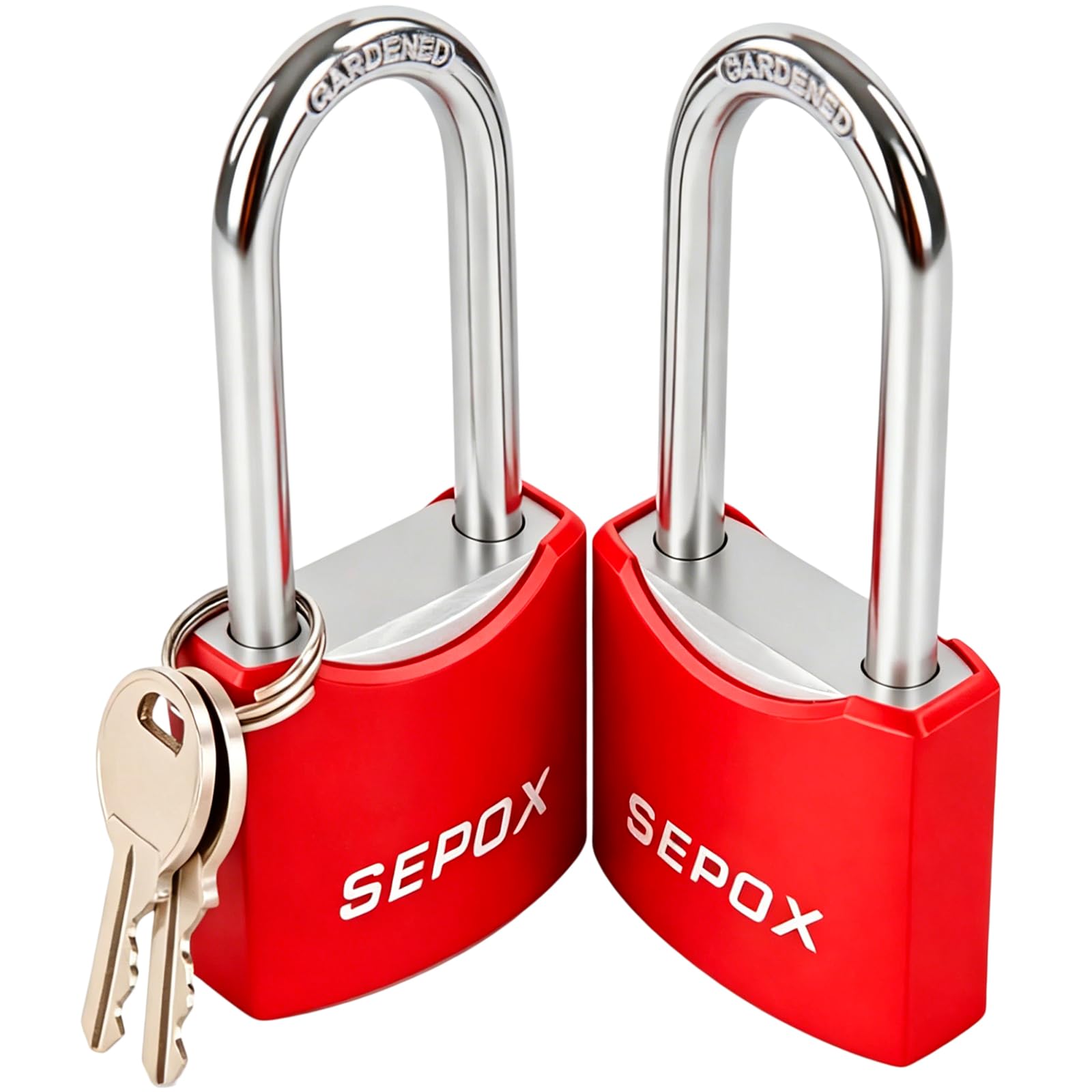 SEPOX® 2-Pack Heavy Duty Outdoor Padlocks, Keyed Alike – 1-9/16