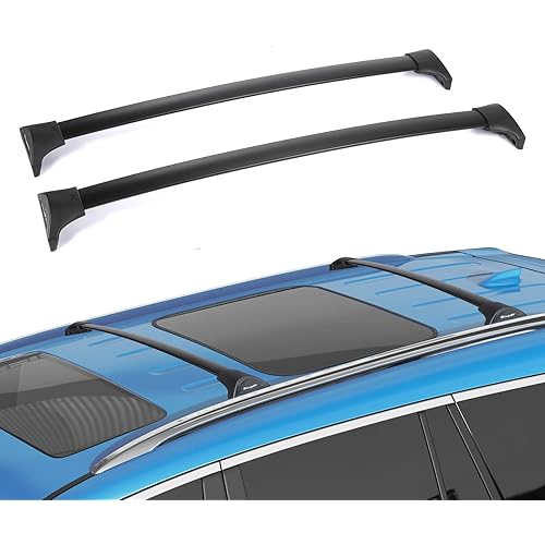 BougeRV Roof Rack Cross Bars Compatible with Honda Pilot 2016-2022 with Side Rails, Aluminum Crossbar Luggage Rack Replacement for Rooftop Cargo Carrier Bag Kayak Canoe Bike Snowboard Skiboard