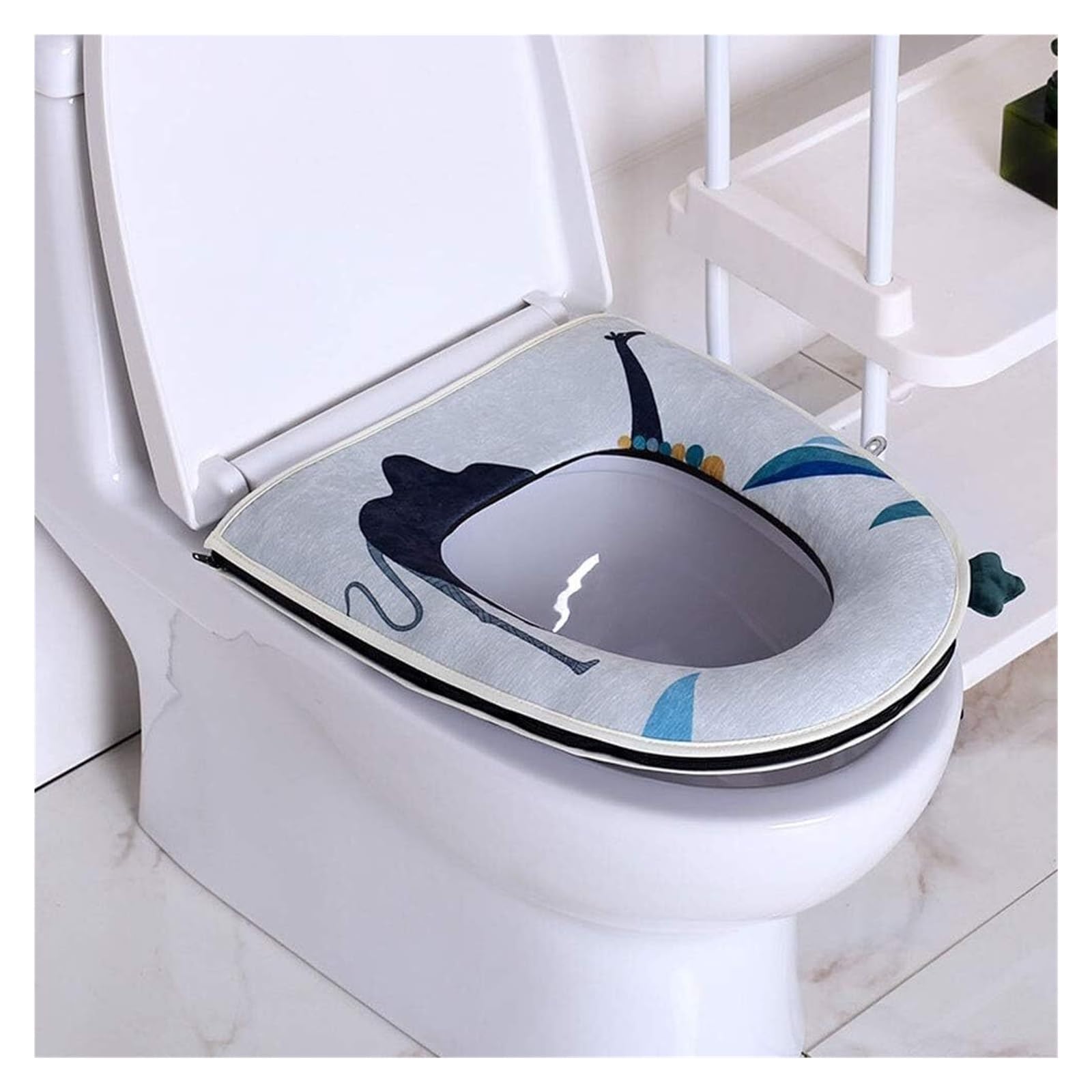 OPFdfhDFH Toilet seat covers, toilet seat cushion,Toilet Seat Pads Universal Large Cushion Household Four Seasons Gasket Winter(Green)