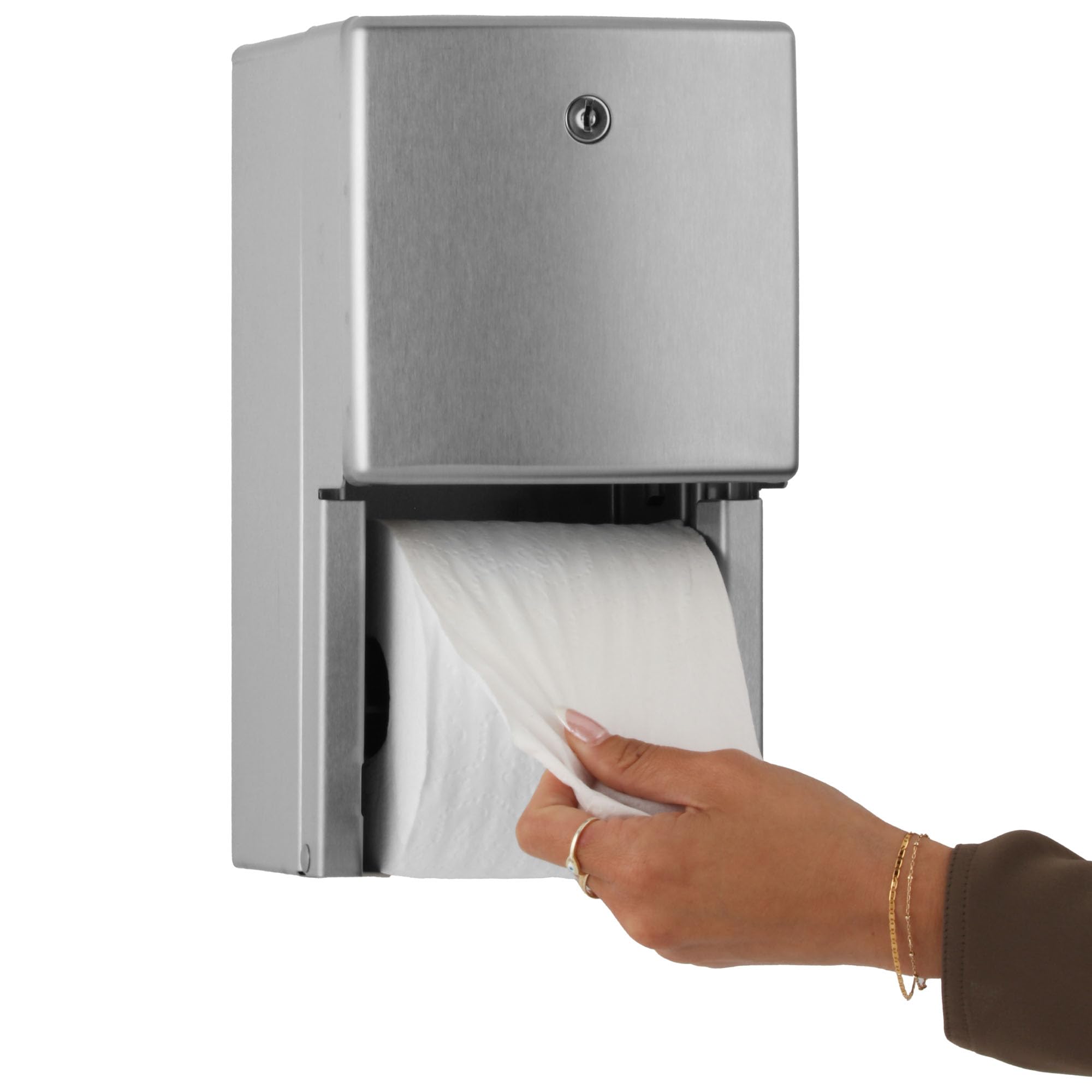 Bobrick4288 ConturaSeries Two-Roll Tissue Dispenser, 6 1/16" x 5 15/16" x 11"