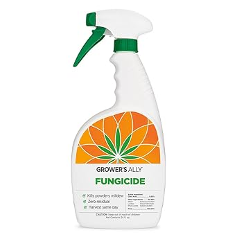 Growers Ally Fungicide Concentrate for Plants, 24 Ounces | Food-Grade Formula for Powdery Mildew, Mold - OMRI Listed & Safe for Harvest Day, Pets - Ready to Use Spray Indoor or Outdoor