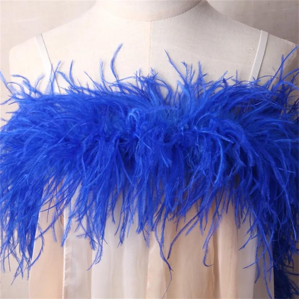 2 Meters Feathers Boa Craft Accessories Feather 6Ply for Dress Wedding DIY Decoration