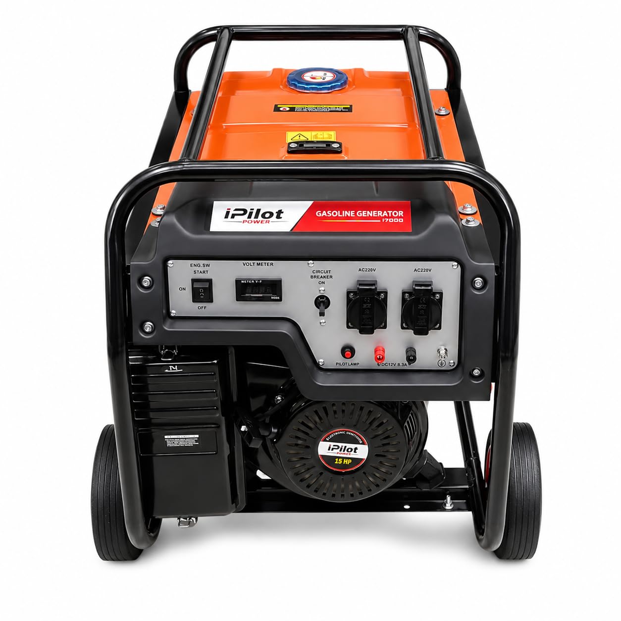 iPilot POWER i7000-5500 WATTS POWERED SELF START GENRATOR|HOME & COMMERCIAL USE|5500WATTS OR 5.5KW|15HP HEAVY DUTY ENGINE|1 YEAR WATTANTY
