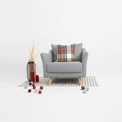 Miniatura 9 de Funda Hofdeco para cojín lumbar, tostado, gris, His and Her, Love, tela pesada, de 12 x 20