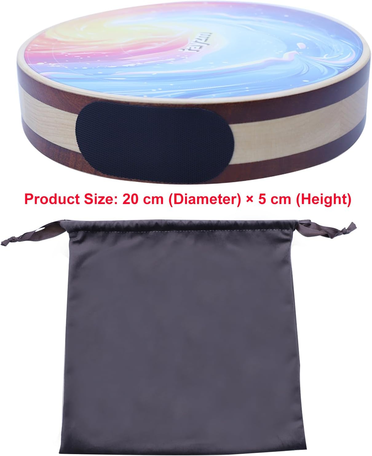 rayzm 2-in-1 Cajon & Maracas Shaker, Birch Wood 8 Inches Dual-Surface Hand Drumbox Percussion with Multi-Tone Zones, Internal Sizzle Beads & Carry Bag