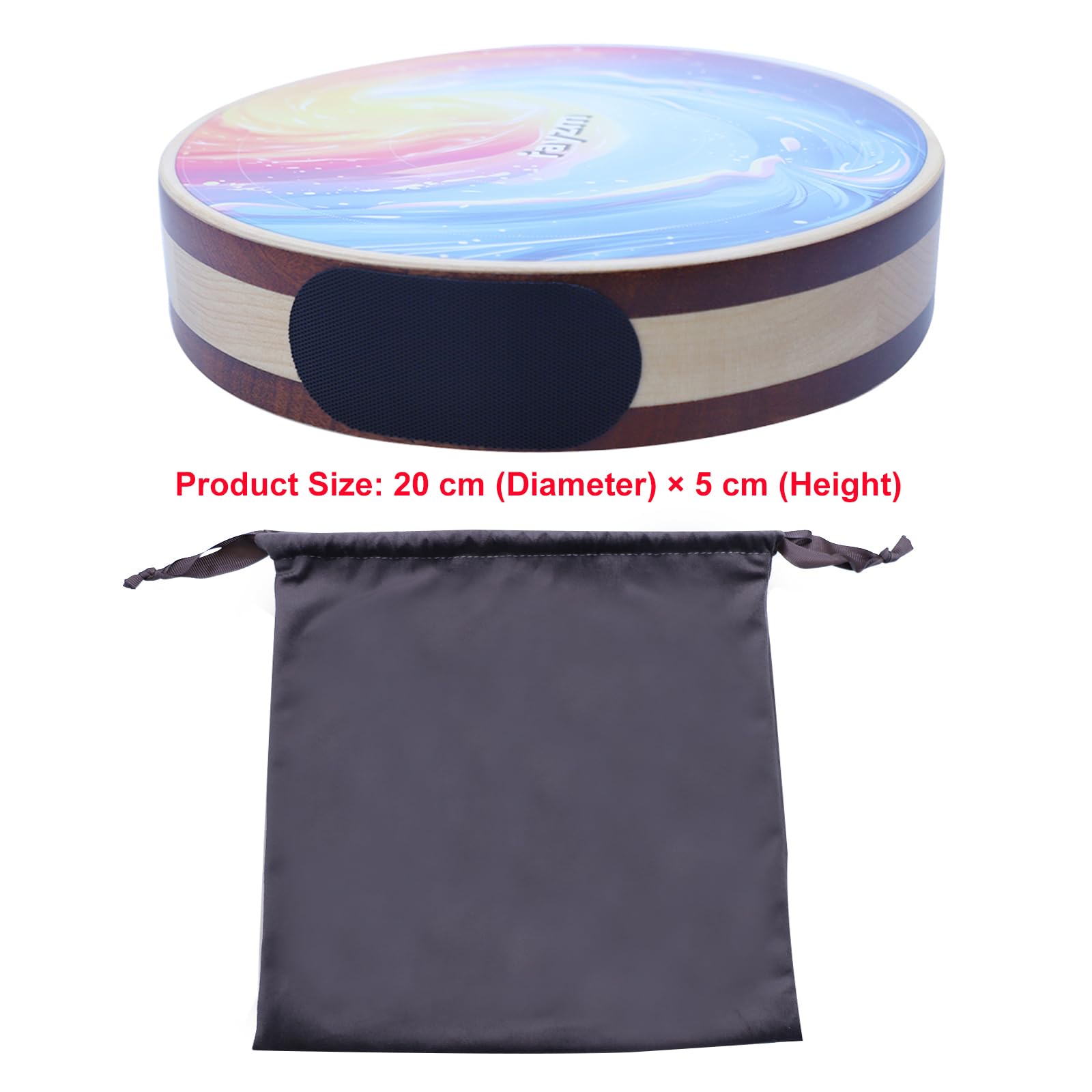 rayzm Cajón Shaker 2 en 1 avec Maracas, Boîte à Percussion Manuelle en Bois de Bouleau 20 cm, Double Surface de Frappe, Zones Multi-Tonalités, Billes Sizzle Intégrées, Housse de Transport